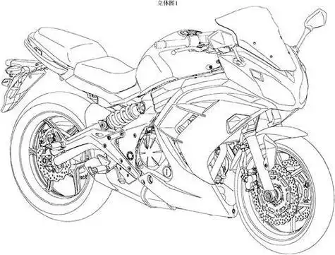摩托车俯视图简笔画
