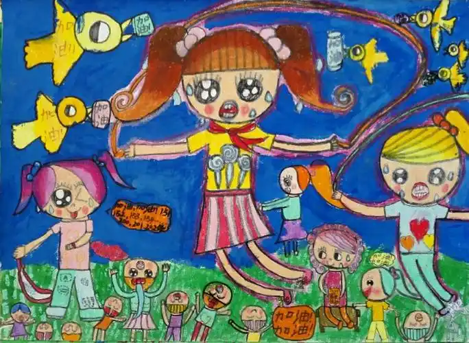 金色童年快乐生活 在荆门市教育局组织的首届"品正杯"庆"六一"绘画