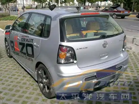 上海心动改装polo大包围灯饰轮圈实例