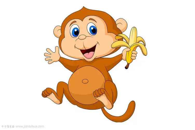 怎么画猴子简笔画