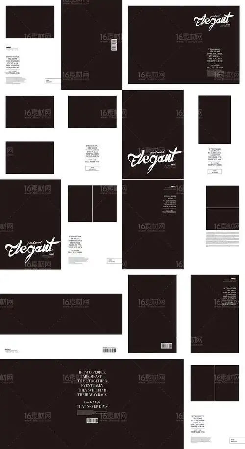 排版空白个人写真模板psd分层素材vol.10