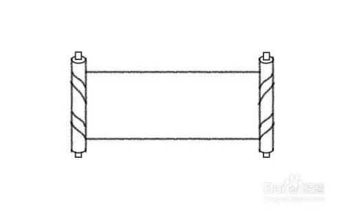 第四步, 画上卷轴的图案等.