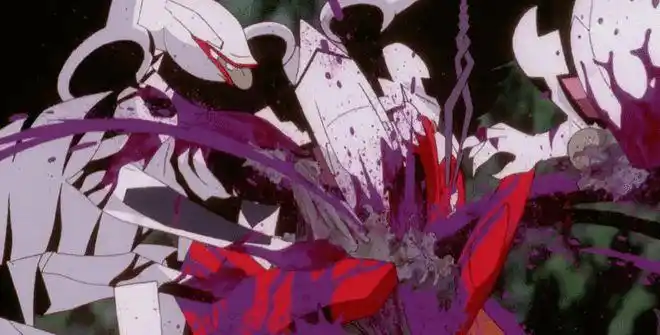 旧剧场版《air》中,明日香驾驶的二号机被量产机分尸蚕食也因此,庵野