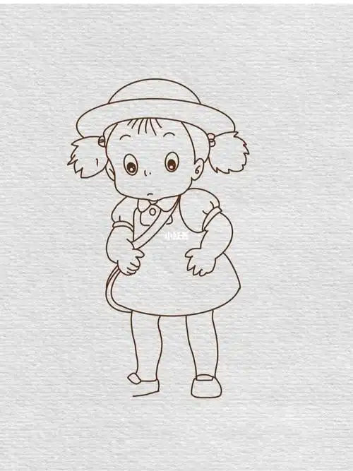 龙猫简笔画教程小白必会日本卡通动漫人物简笔画龙猫简笔画龙猫和小梅