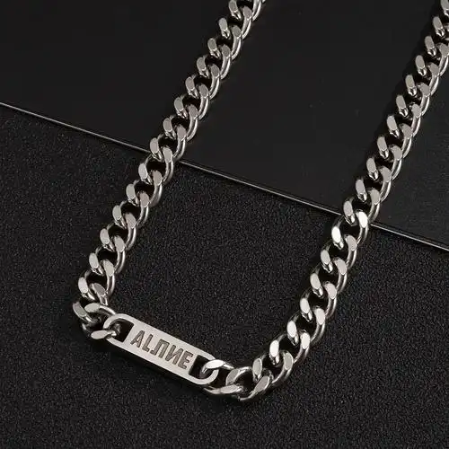 嘻哈欧美古巴项链男潮潮牌街头风钛hiphop个性项链