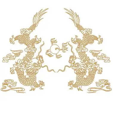 创意东方龙双龙戏珠矢量素材