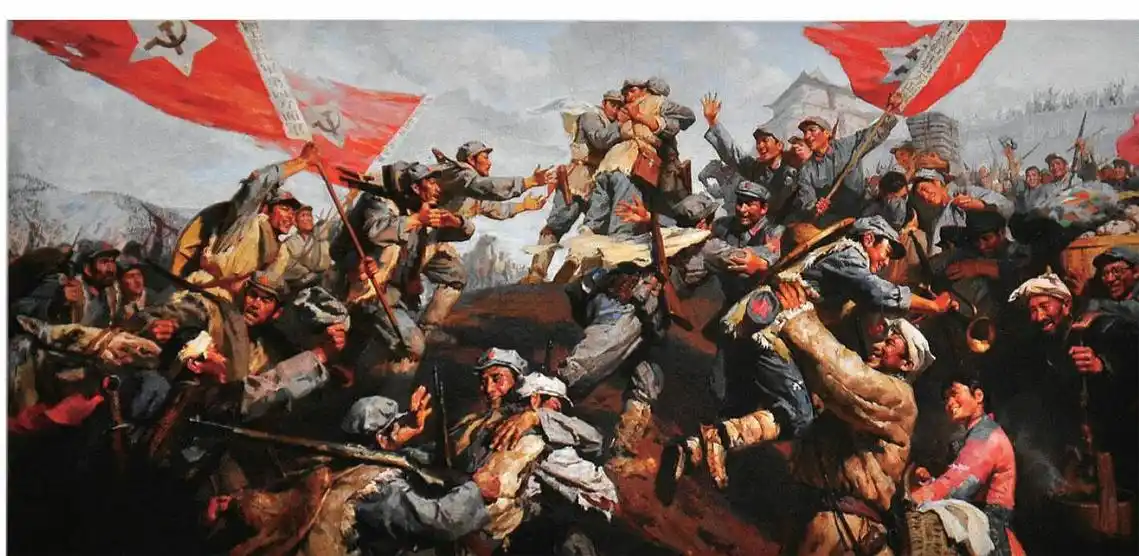 中国工农红军长征路线图1934～1935年间,中国南方大地上曾经十分活跃