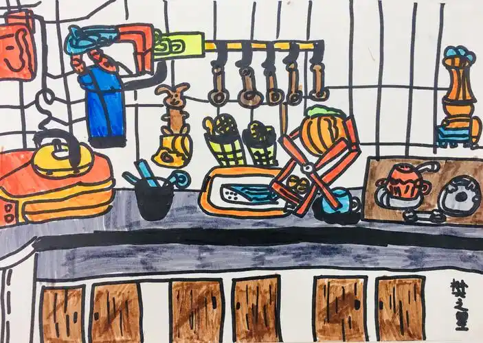 创作班《厨房一角写生》