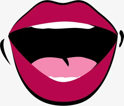 紫红色张开的大嘴巴