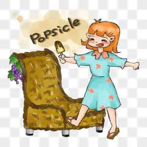 女生吃雪糕图片