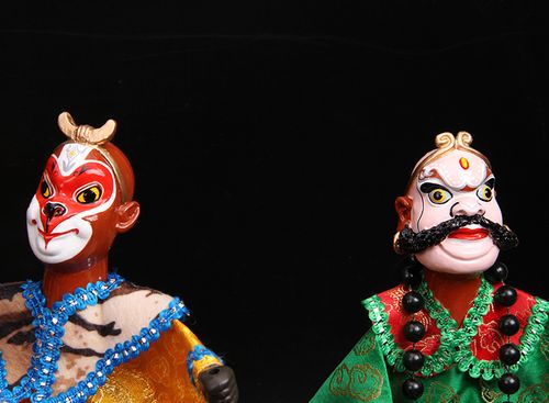 新款孙悟空手工勾画京剧脸谱布袋木偶中国国风传统木偶