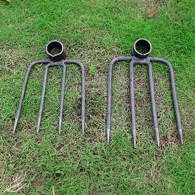 带柄四齿钉耙农具铁耙农用泥耙松土翻土钊子耙子