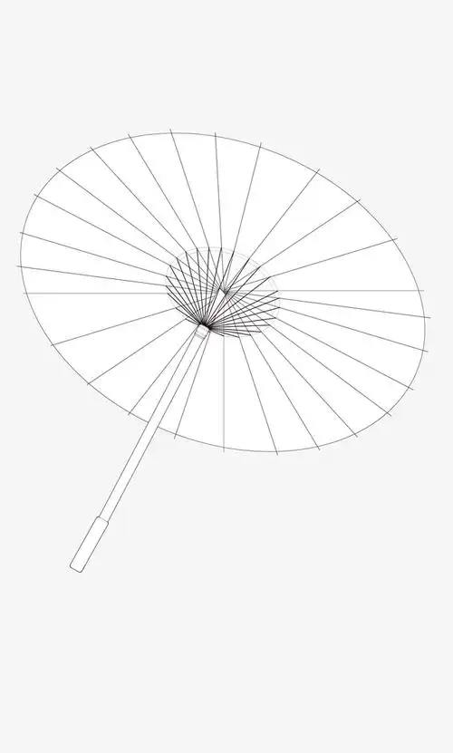 油纸伞 线稿 古风