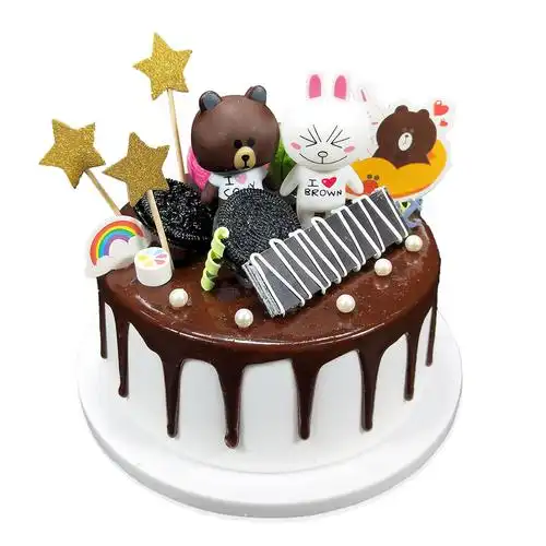 网红布朗熊 水果生日蛋糕上海同城全国配送北京广州武汉杭州南京