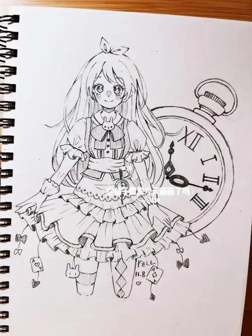 笔记灵感  #零基础学画画  #爱丽丝  #绘画  #画画  #铅笔画