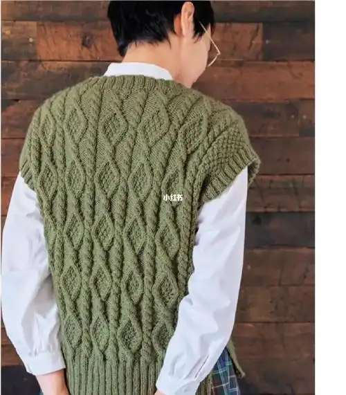 棒针背心编织图解