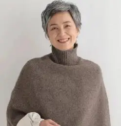 老年蘑菇头发型图片女老年