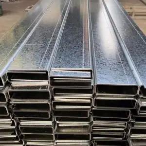 玻璃预埋钢槽 碳钢镀锌楼梯扶手卡槽阳台栏杆护栏u型无框轨道地槽