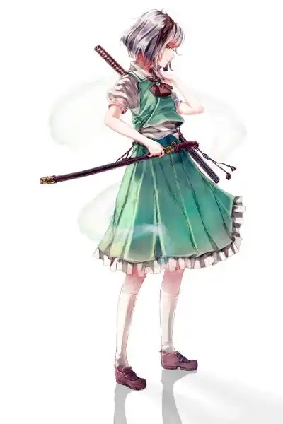 落书き p站 二次元 插画 手绘 东方project 幻想乡 魂魄妖梦 动漫