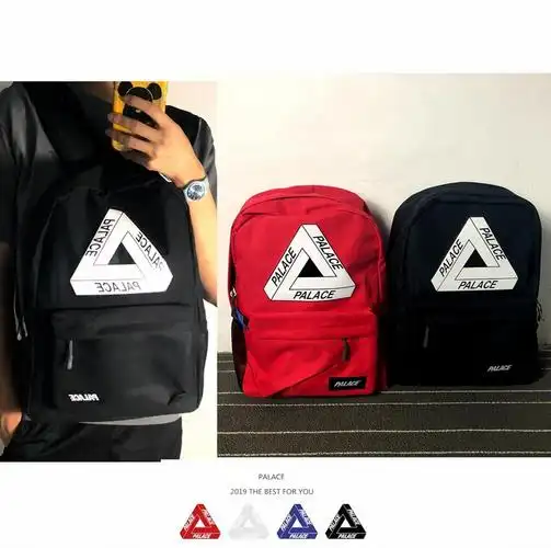 包包背包三角形palace潮牌男女书包双肩背包潮牌学生2019潮流街头
