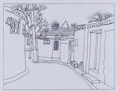 简笔画林徽因的简笔画巷子胡同简笔画简笔画胡同北京胡同简笔画手抄报