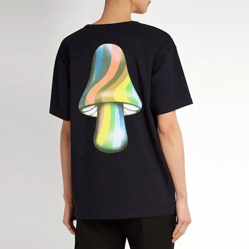 【hjj s不退换】瑞典潮牌 彩色蘑菇印花短袖t恤(2色)