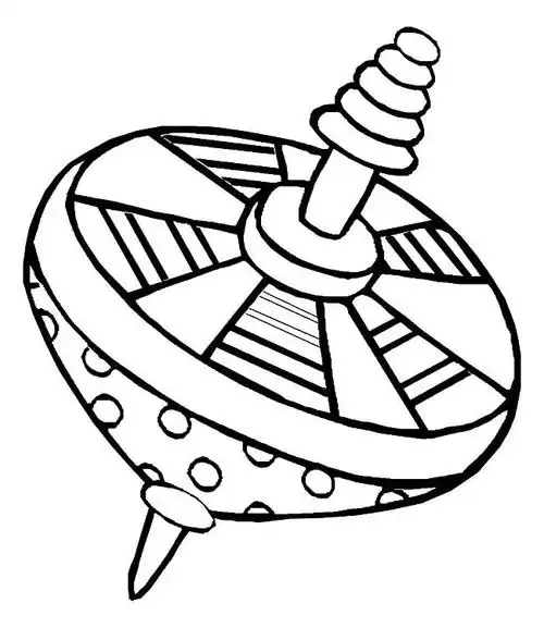 陀螺玩具简笔画步骤图片大全二