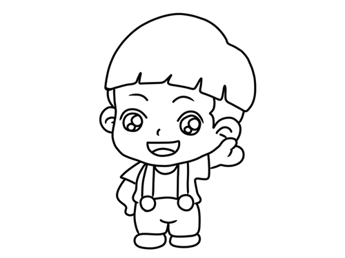 各种造型的小男孩简笔画