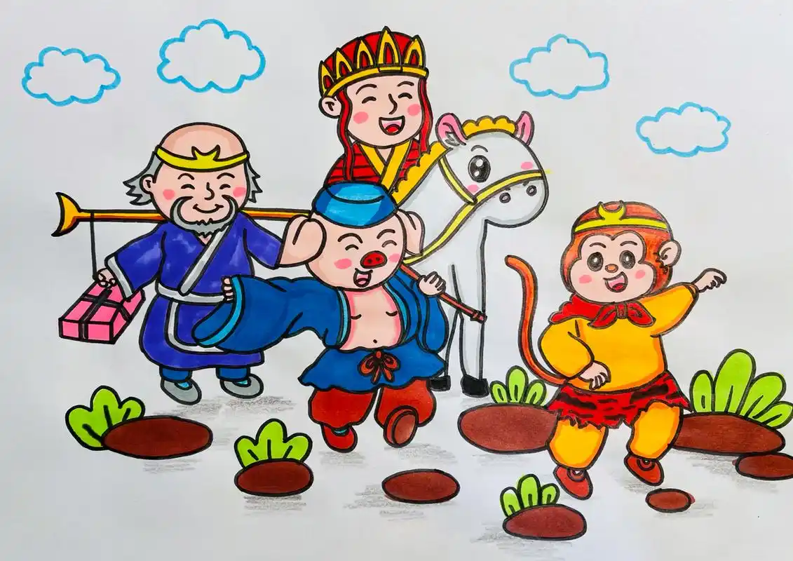 西游记主题简笔画 儿童画 西游记主题简笔画 儿童画