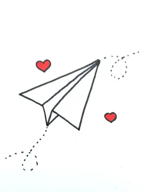 一起来画小时候的纸飞机简笔画吧超简单