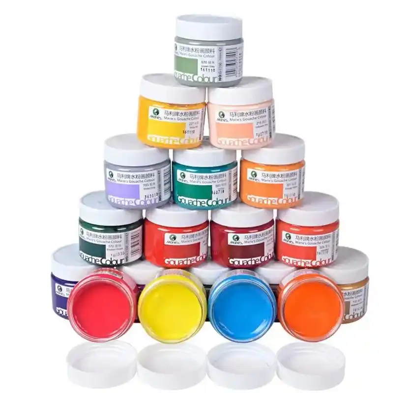 今日分享:水粉颜料系列,基础绘画推荐12色和24色,支持学生 - 抖音