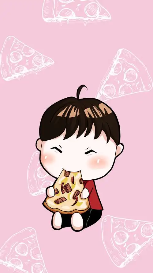 农农 陈立农 板绘 手绘 q版 可爱 披萨 必胜客 壁纸