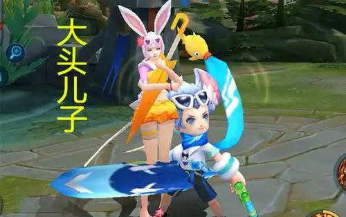 王者荣耀:从这个角度看,李元芳夏日皮肤,像是公孙离的大头儿子