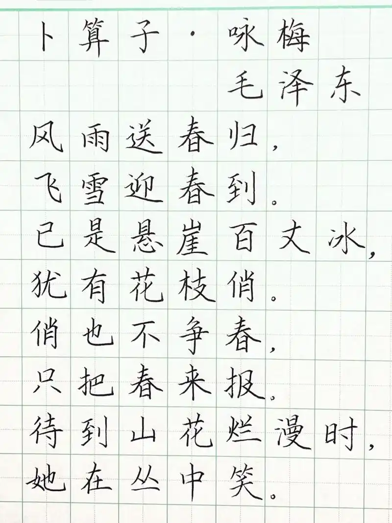 我的乱涂乱画——《卜算子·咏梅》 99应粉丝要求今天写《卜算子