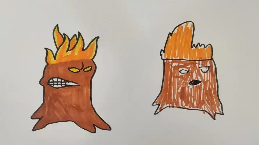 不同段位画的火炬树桩,你是什么段位呢