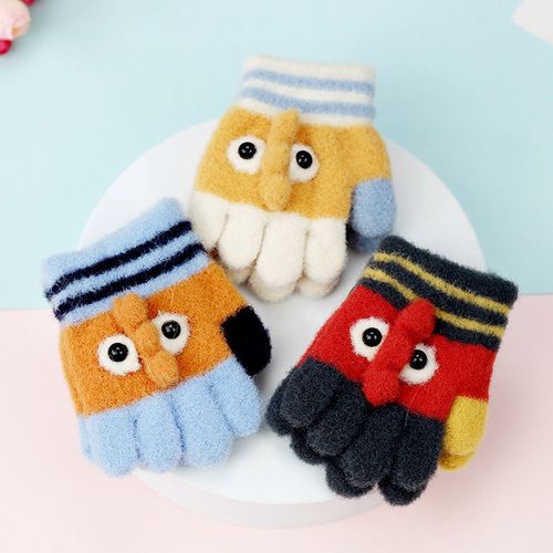 婴幼儿宝宝手套冬季保暖五指可爱卡通分指男童女童5-18个月小手袜