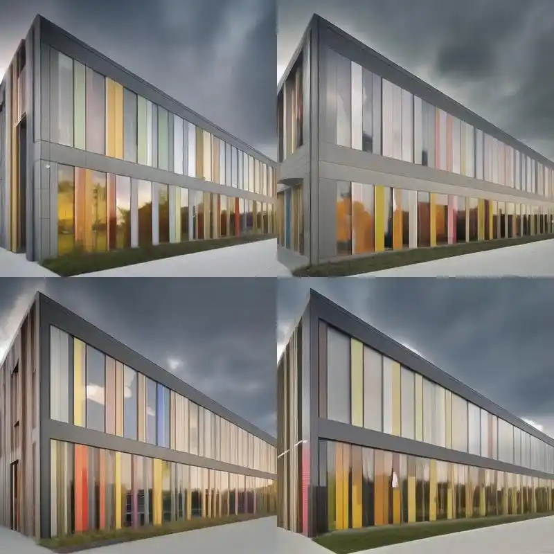 现代风格办公楼效果图设计,办公楼玻璃幕 - 抖音