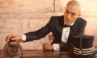 霍建华gif光头gif帅气gif逗猫咪gif