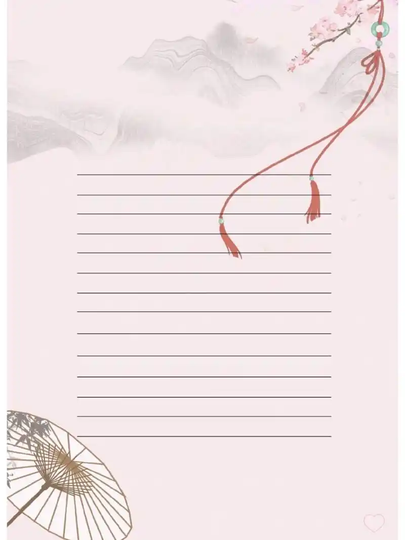 古风‖唯美古风信纸底图背景素材模板75 信纸承载着写信人满满的