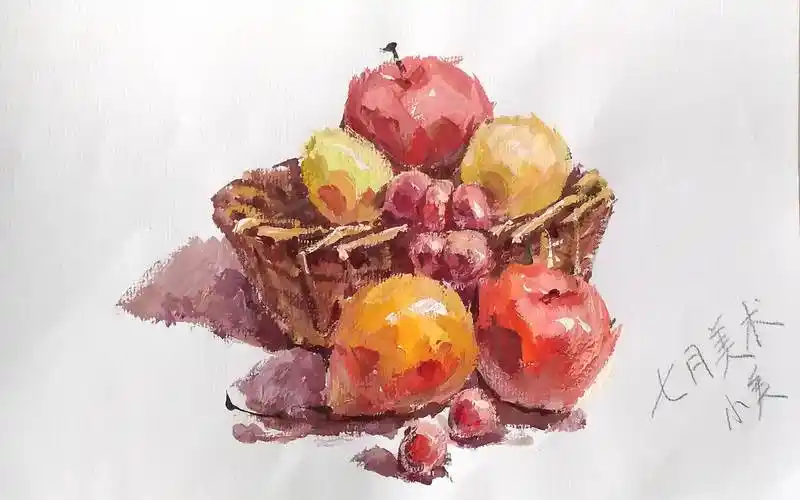 简单的水果水粉画 水粉水果怎么画