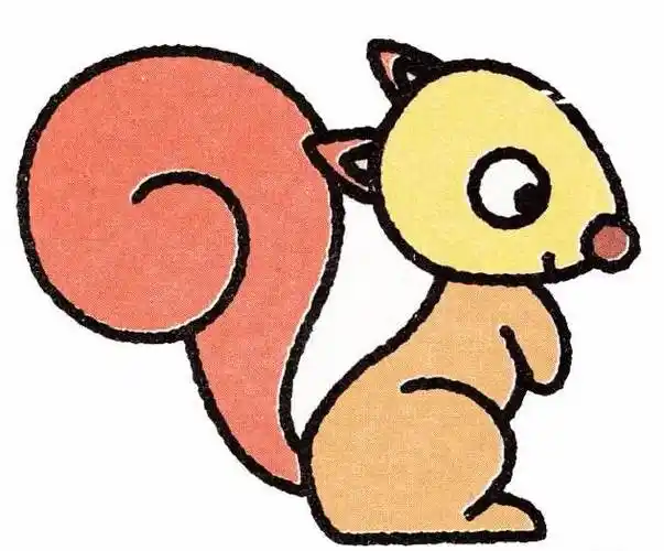 小松鼠幼儿简笔画松鼠怎么画好看又简单,可爱的小松鼠简笔画彩色如何