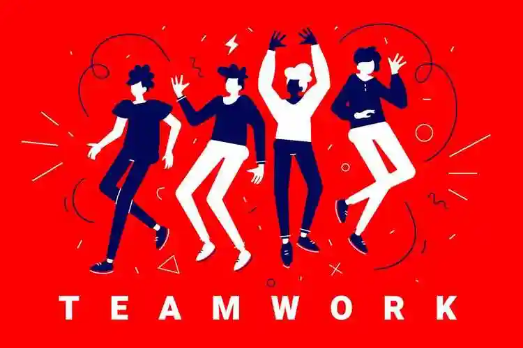 多彩人物团队矢量插画peopleteam