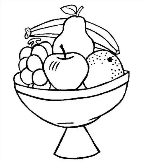 幼儿简笔画水果盘