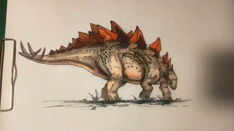 画个侏罗纪世界的剑龙