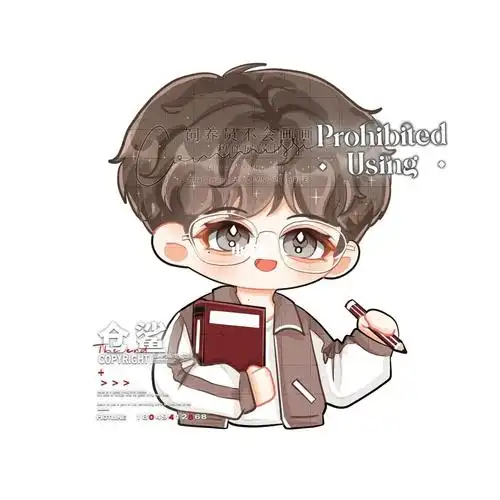 白菜价约稿  #q版  #白敬亭  #白敬亭goodbai  #客单展示  #怀柔王子