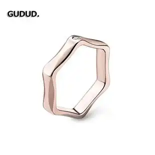 六角螺母戒指明星同款戒指六角形食指六边形对戒小众简约情侣戒