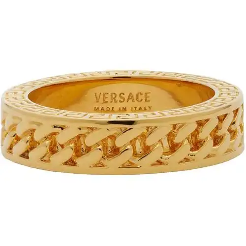 范思哲versace 戒指男士奢侈品versace 金色 chain 戒指 d00h gold it