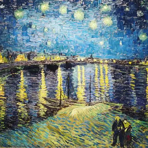 when sit on the bench and admire "starry night over the rhoee"