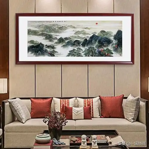 客厅沙发背景墙装饰画挂什么旺家?力荐这3款寓意好的山水画