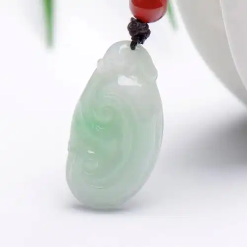 糯种吉祥如意缅甸翡翠吊坠/玉吊坠附证书